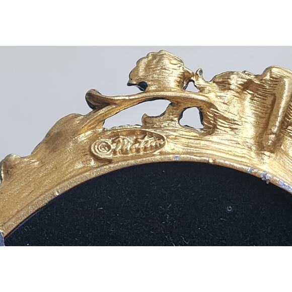 PICTURE FRAME-Vintage Matson F1782 Jeweled Roses Oval–PetiCadeau Collection-Rare - Picture 7 of 13